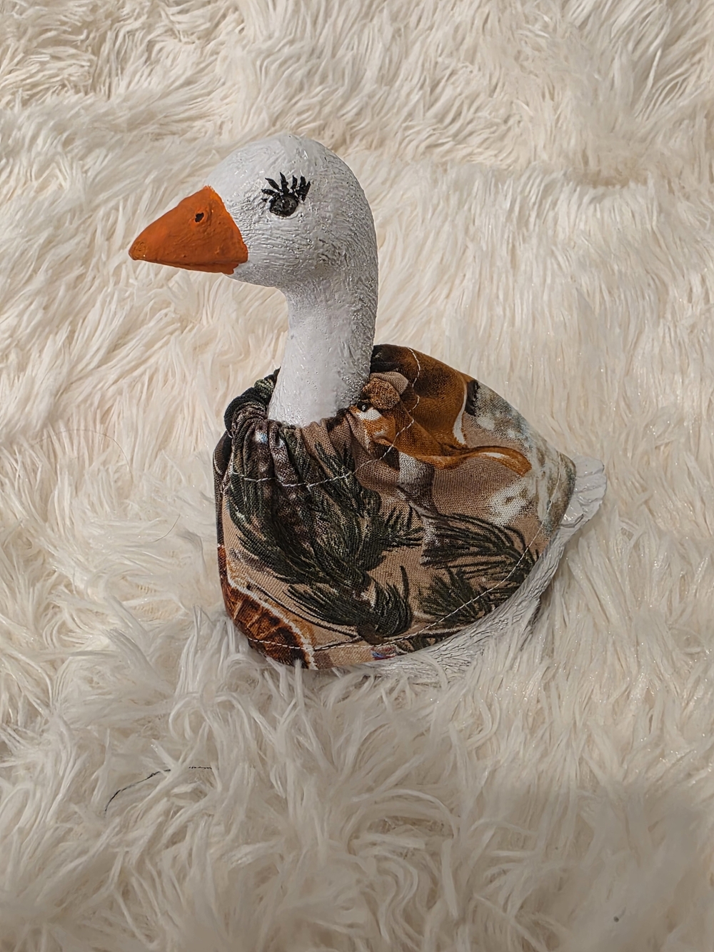 7" Desk Goose Handcrafted Hunting Season Print Dress